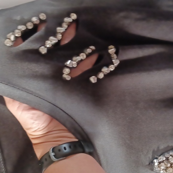 Zarga funky fun top/tunic, assymetrical hem, rhinestones & studs - Picture 3 of 8